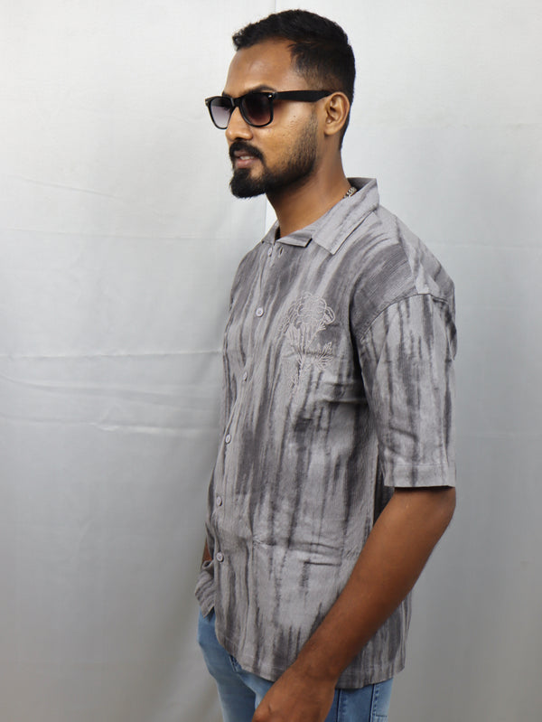 Men’s Premium Tie-Dye Grey oversize Shirt