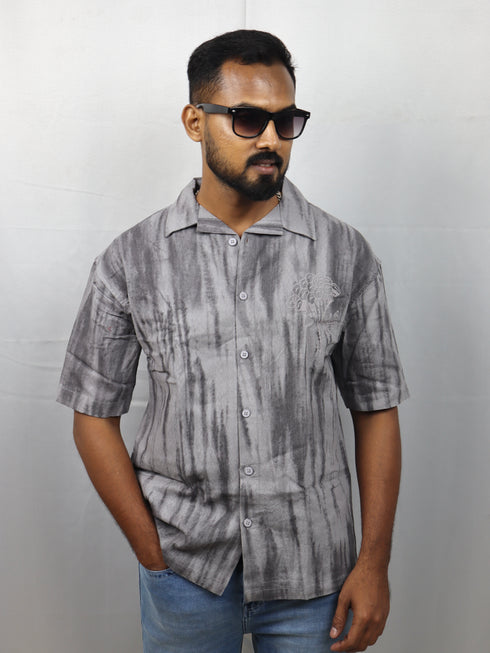 Men’s Premium Tie-Dye Grey oversize Shirt