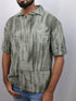 Men’s Premium Tie-Dye Oversize Olive Green Half Shirt