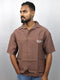 Men’s Premium Self-Textured Shirt – Brown