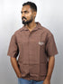 Men’s Premium Self-Textured Shirt – Brown