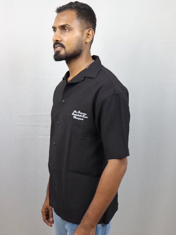 Men’s Premium Self-Textured Shirt –Black