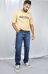 Men’s Washed Blue Straight Fit Jeans
