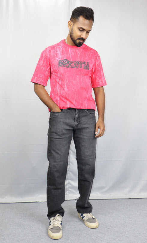 Charcoal Black Straight Fit Denim Jeans