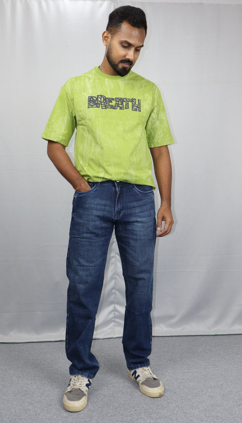 Dark Blue Straight Fit Denim Jeans