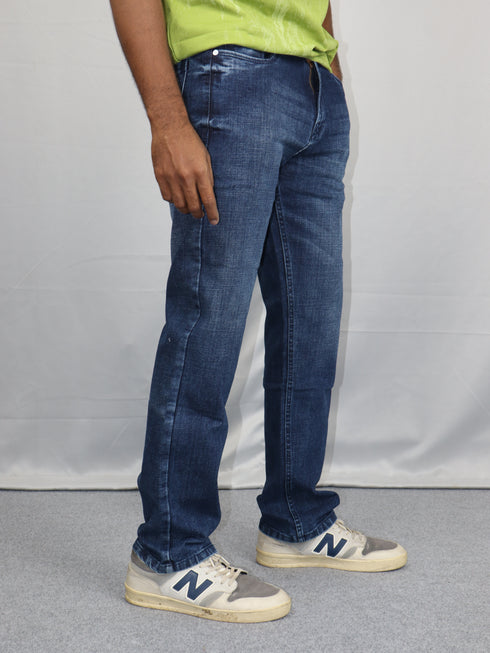 Dark Blue Straight Fit Denim Jeans