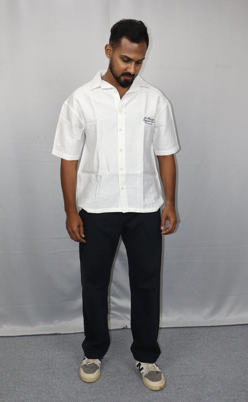 Men’s Premium Self-Textured Shirt –white