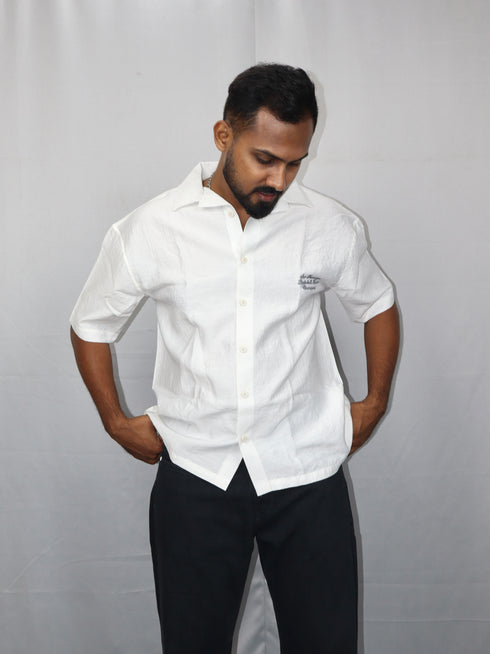 Men’s Premium Self-Textured Shirt –white