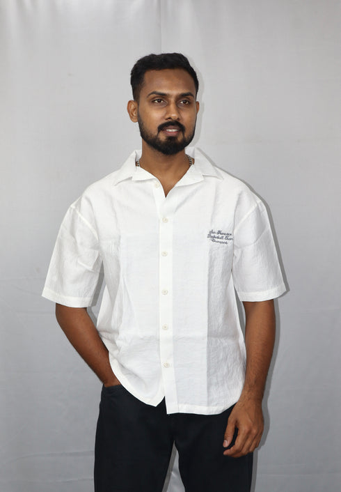 Men’s Premium Self-Textured Shirt –white