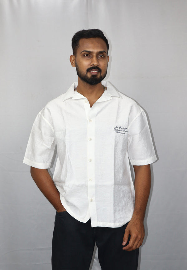 Men’s Premium Self-Textured Shirt –white