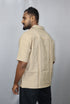 Men’s Premium Self-Textured Shirt – Beige