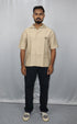 Men’s Premium Self-Textured Shirt – Beige