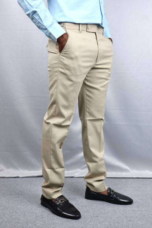 Classic Beige Formal Pants
