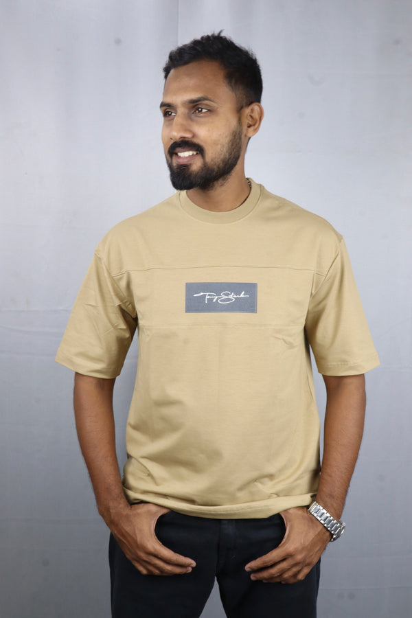 Men’s Premium Oversized Sand Beige T-Shirt