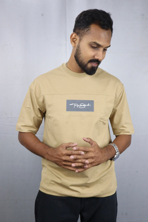 Men’s Premium Oversized Sand Beige T-Shirt