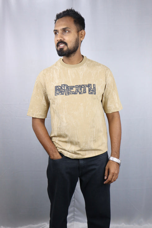 Men’s Premium Oversized Beige T-Shirt