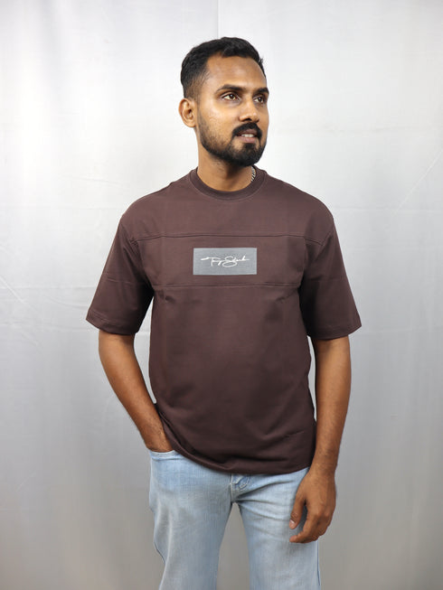 Men’s Premium Brown Oversized T-Shirt