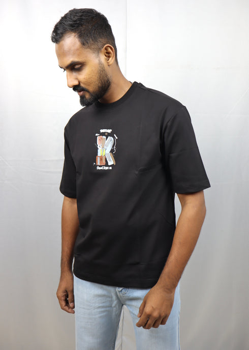 Men’s Premium Black Oversized T-Shirt