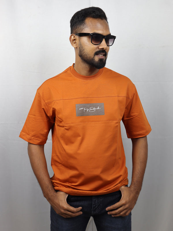 Men’s Premium Burnt Orange Oversized T-Shirt