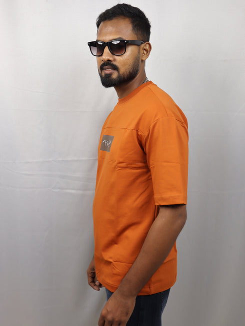 Men’s Premium Burnt Orange Oversized T-Shirt