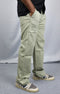 Men's Relaxed Fit Pista green Linen Trousers