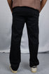 Men's Relaxed Fit Black Linen Trousers