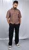 Men's Relaxed Fit Black Linen Trousers