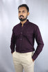 Men's Wine Oxford Formal Shirt