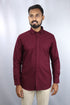 Men's Maroon Oxford Formal Shirt