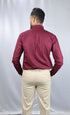 Men's Maroon Oxford Formal Shirt