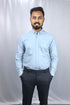 Men's Ice Blue Oxford Formal Shirt