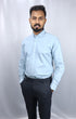 Men's Ice Blue Oxford Formal Shirt
