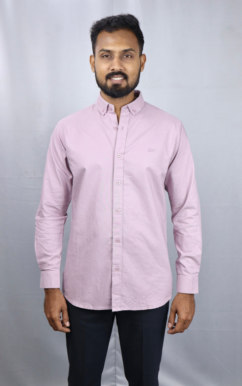 Men's Lavender Oxford Formal Shirt