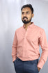 Men's Peach Oxford Formal Shirt