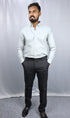 Men's Grey Oxford Formal Shirt