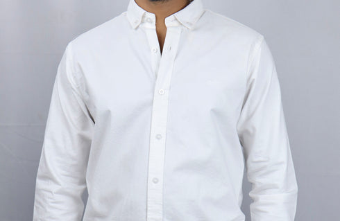 Men's White Oxford Formal Shirt
