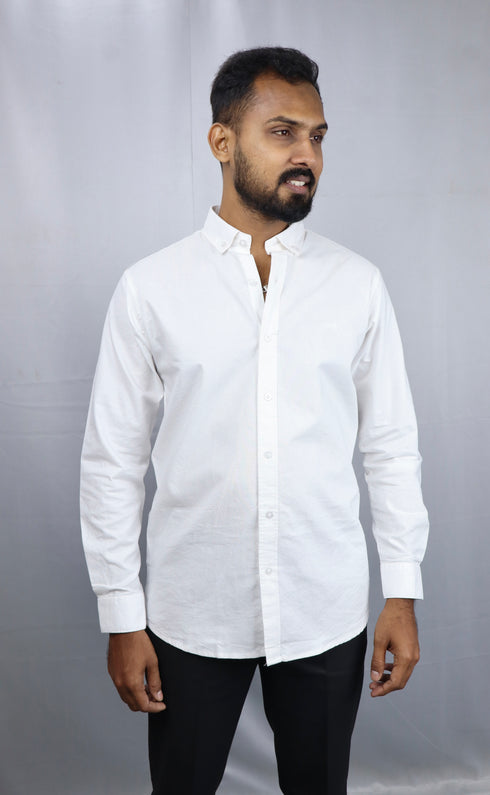 Men's White Oxford Formal Shirt