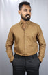 Men's Brown Oxford Formal Shirt