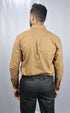 Men's Brown Oxford Formal Shirt