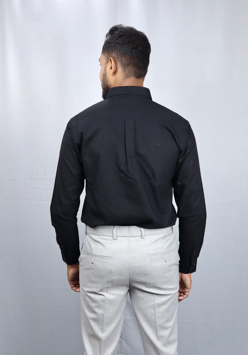 Men's Black Oxford Formal Shirt