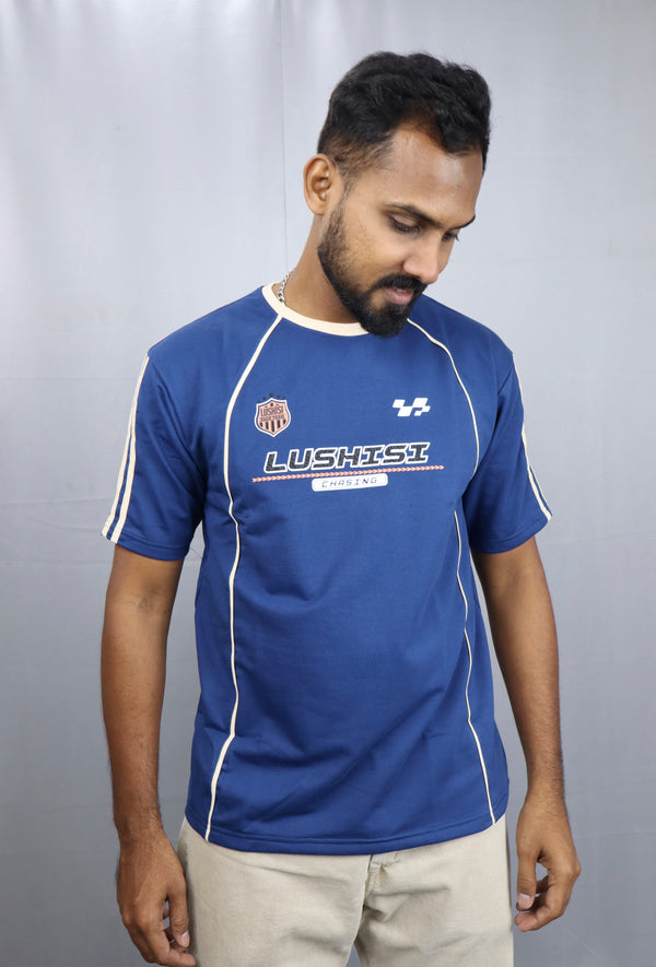 Men's Style Blue Oversized T-Shirt
