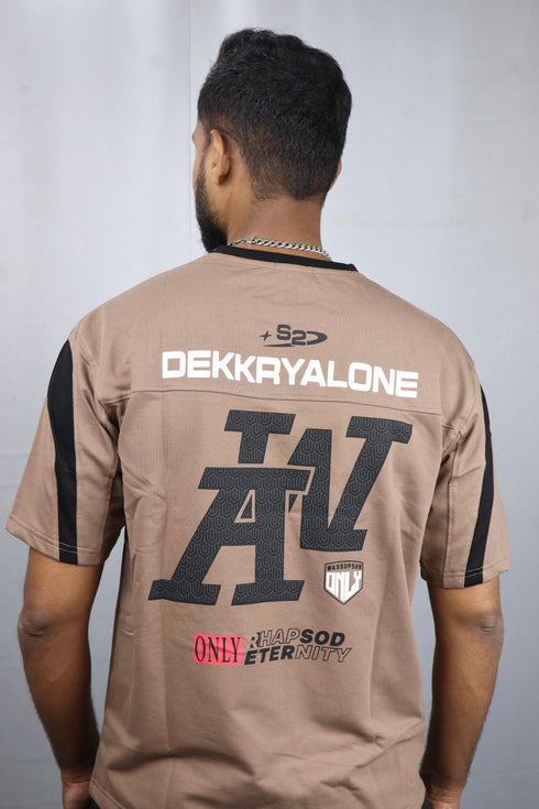 Men's Style Brown Oversized T-Shirt