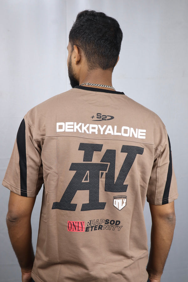 Men's Style Brown Oversized T-Shirt