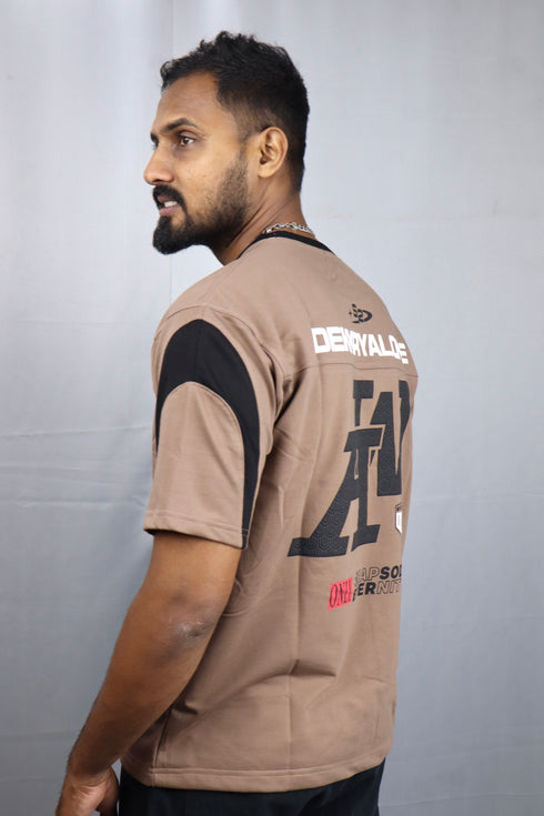 Men's Style Brown Oversized T-Shirt