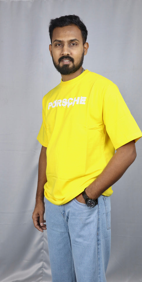Men's Style Yellow Oversized T-Shirt