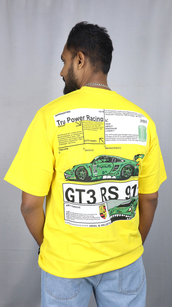 Men's Style Yellow Oversized T-Shirt