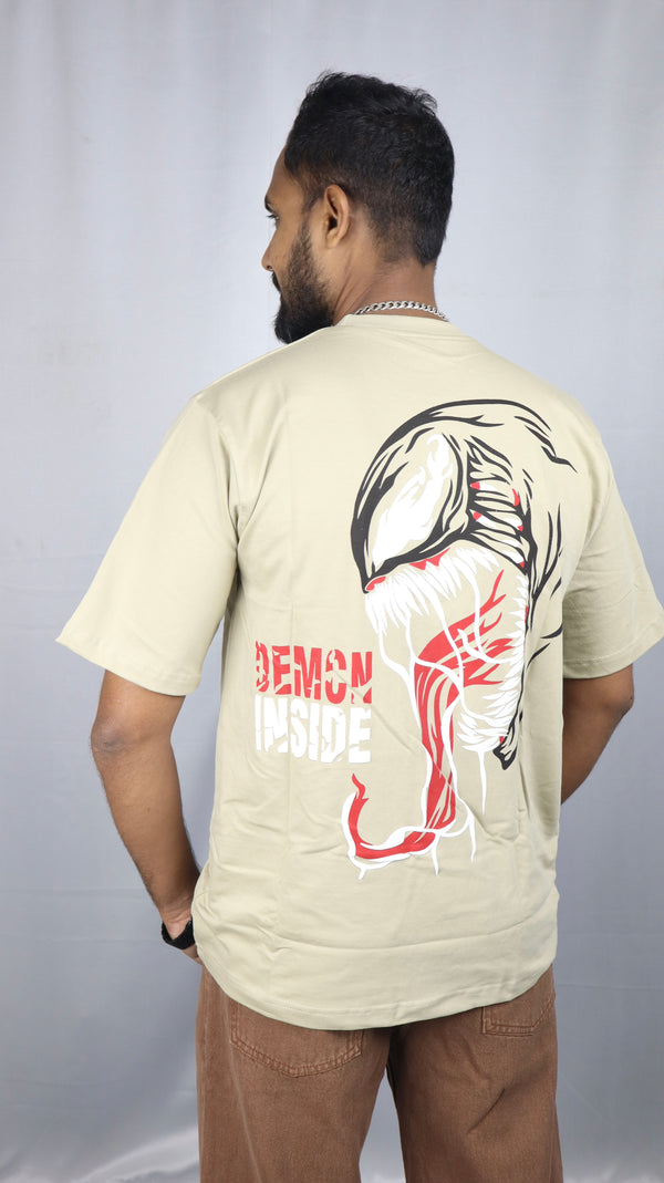 Men's Style Beige Oversized T-Shirt
