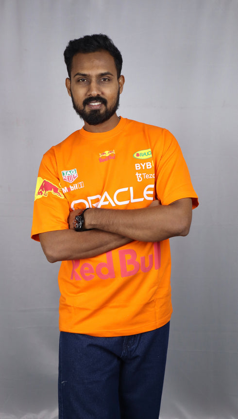 Men's Style Orange Oversized T-Shirt