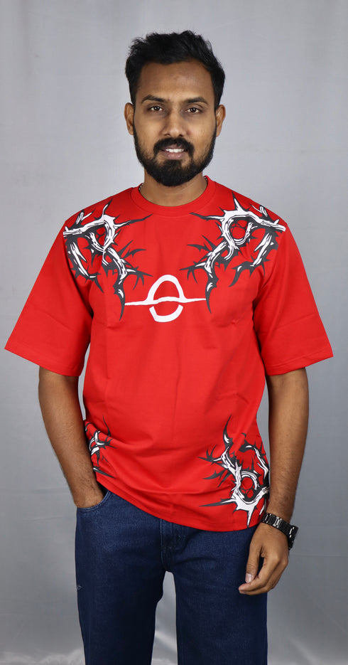 Men's Style Red Oversized T-Shirt