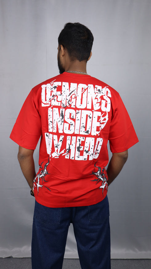 Men's Style Red Oversized T-Shirt